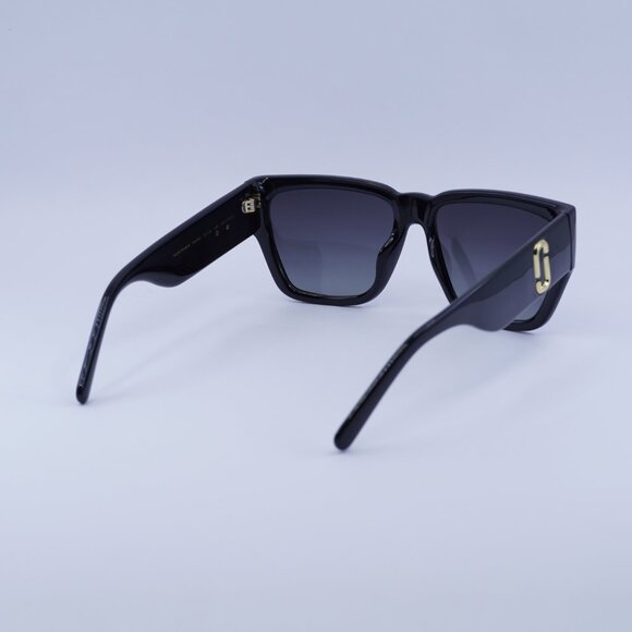 Marc Jacobs MARC 646/S 008A WJ Sunglasses Black Square Frame, Grey Lenses - Picture 9 of 10